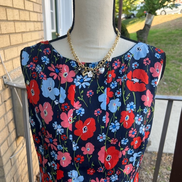 Jones New York Floral Dress - Red and Blue - Picture 3 of 9